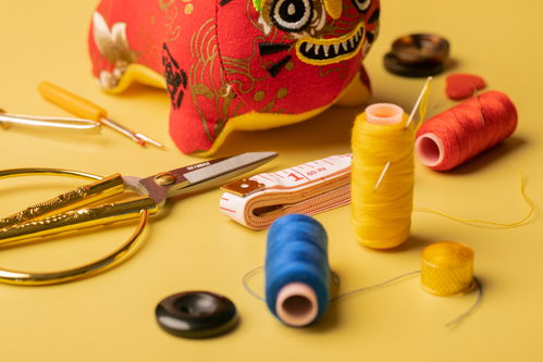 皮尺缝纫用品刺绣针织针线摄影图 摄影
